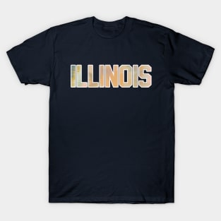 Illinois Jersey Letter State Tie Dye Pastel T-Shirt